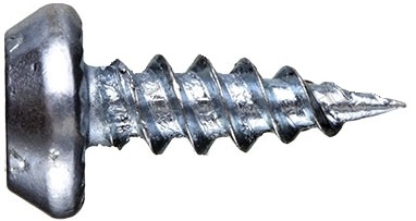 Саморез с полуцилиндрической головкой для крепления листового металла к металлическим профилям, острый СММ (клоп) цинк/фосфат
